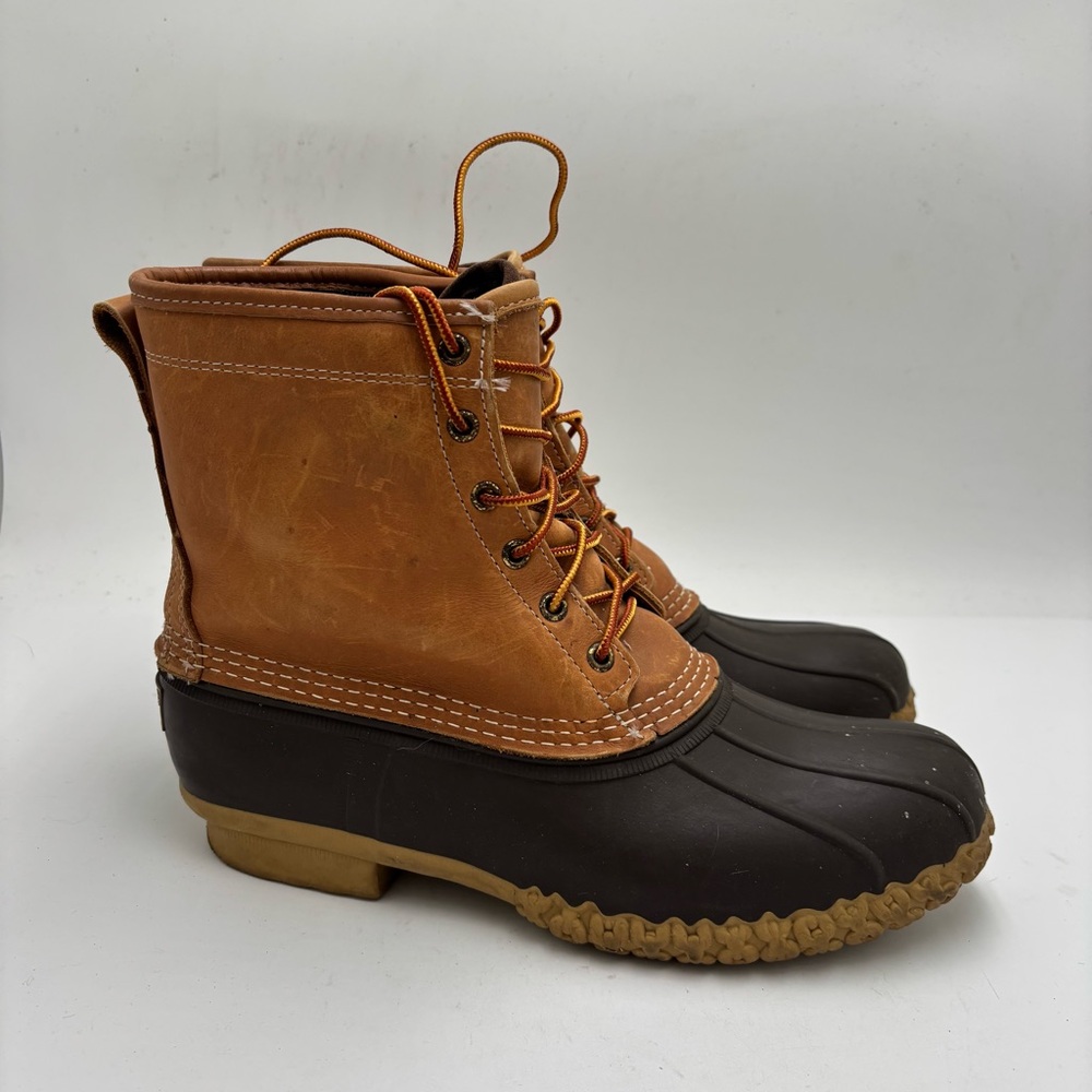 L.L. Bean Men’s 9 Brown Leather GoreTex Insulated Duck Boots - Picture 2 of 9